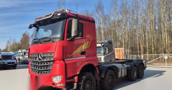 Mercedes-Benz Arocs 4163 8x4 FULL STEEL (Motor defekt), važiuoklės 2016-04 m.,